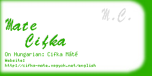 mate cifka business card