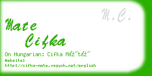 mate cifka business card